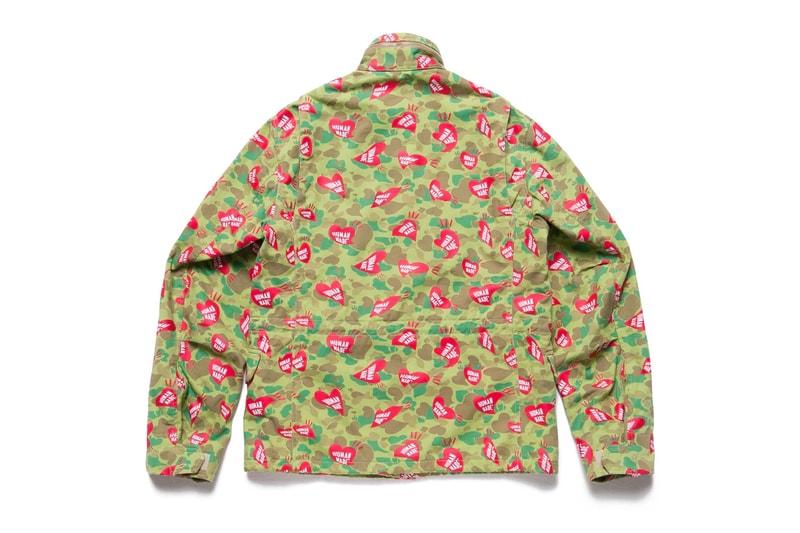 HUMAN MADE Heart Camo Field Jacket Flight Vest MILITARY SHORT JACKET hunters reversible nigo parka heart gears for futuristic teenagers