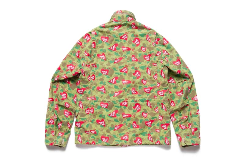 HUMAN MADE Heart Camo Field Jacket Flight Vest MILITARY SHORT JACKET hunters reversible nigo parka heart gears for futuristic teenagers