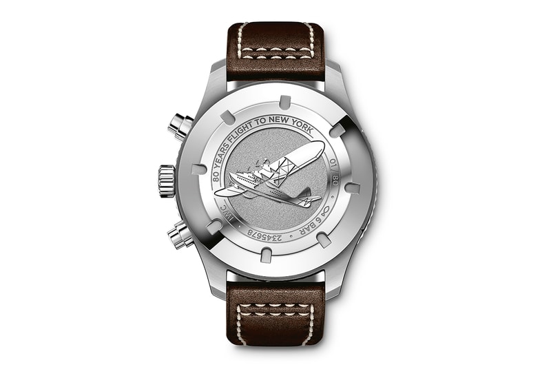 IWC Schaffhausen Pilots Watch Timezoner Chronograph Edition 80 Years Flight to New York watches accessories transatlantic flight aviation Antoine de Saint Exupéry