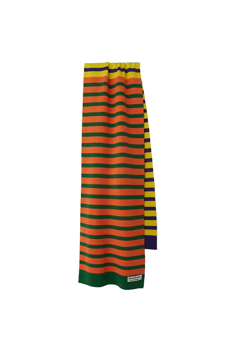 Jacob Dahlgren x Acne Studios Fall Winter 2019 FW19 Capsule Collection Stripes Sweater Scarf Hat Beanie Seasonal Drop Cold Weather Blankets Wallpaper Homeware