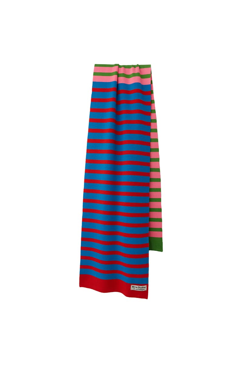 Jacob Dahlgren x Acne Studios Fall Winter 2019 FW19 Capsule Collection Stripes Sweater Scarf Hat Beanie Seasonal Drop Cold Weather Blankets Wallpaper Homeware