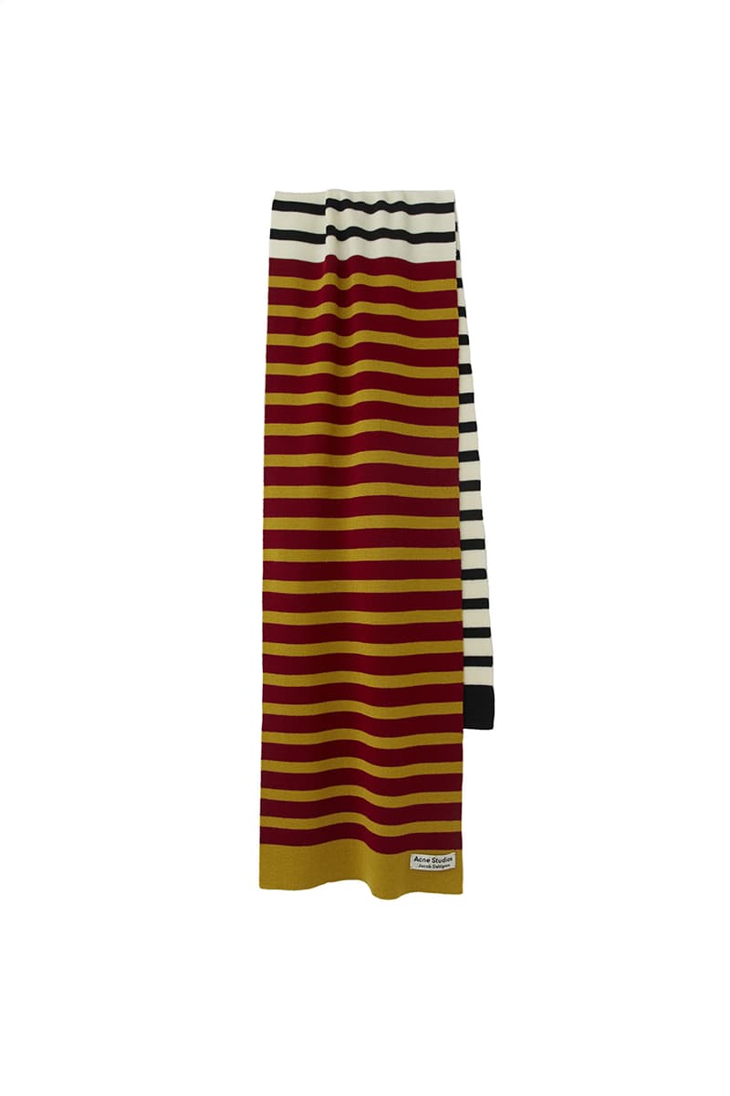 Jacob Dahlgren x Acne Studios Fall Winter 2019 FW19 Capsule Collection Stripes Sweater Scarf Hat Beanie Seasonal Drop Cold Weather Blankets Wallpaper Homeware