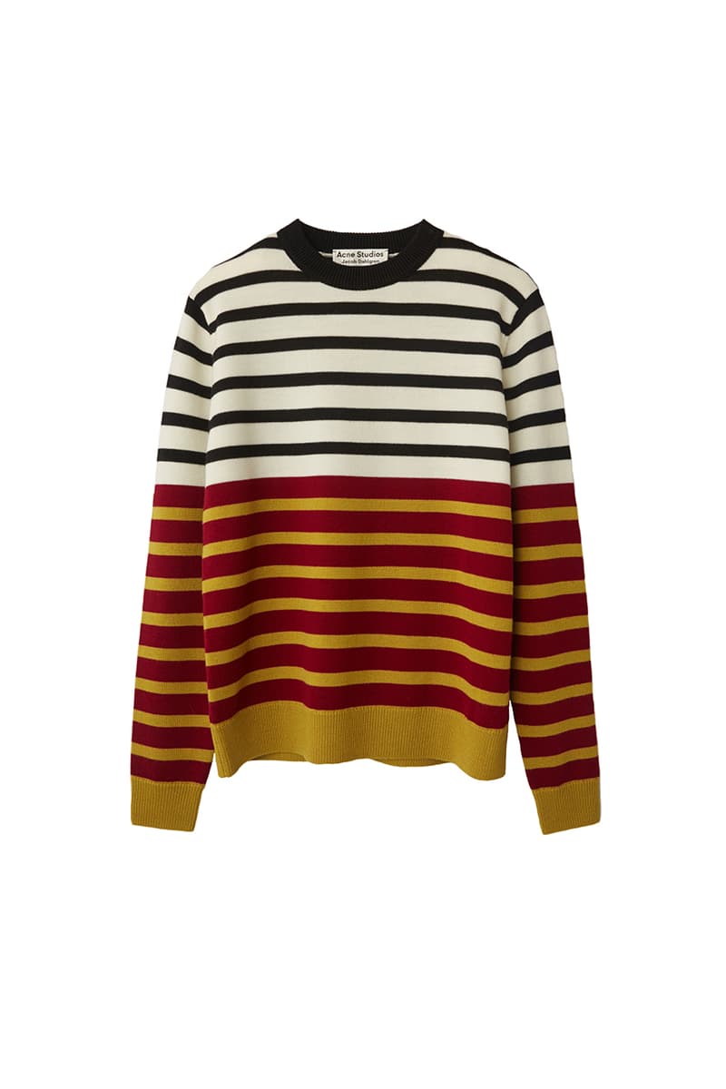 Jacob Dahlgren x Acne Studios Fall Winter 2019 FW19 Capsule Collection Stripes Sweater Scarf Hat Beanie Seasonal Drop Cold Weather Blankets Wallpaper Homeware