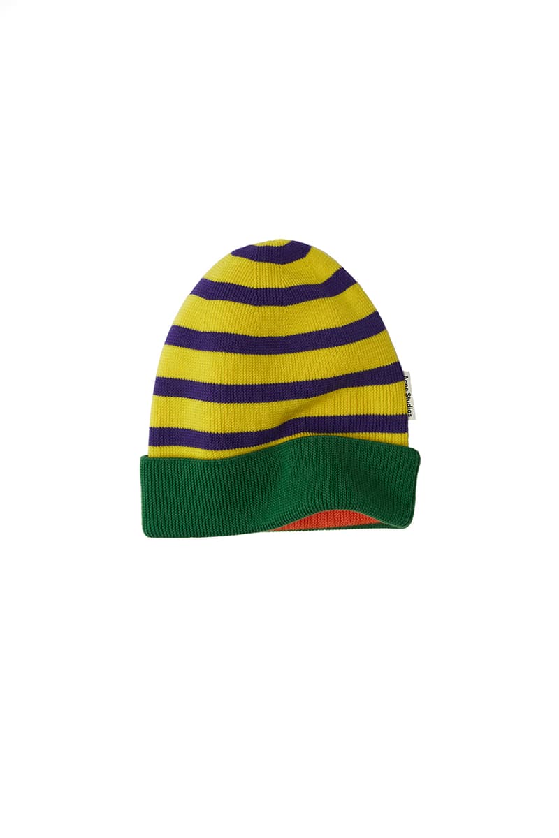 Jacob Dahlgren x Acne Studios Fall Winter 2019 FW19 Capsule Collection Stripes Sweater Scarf Hat Beanie Seasonal Drop Cold Weather Blankets Wallpaper Homeware