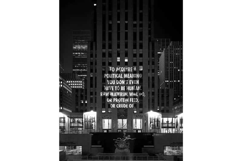 jenny holzer vigil light projection rockefeller center installation artworks 