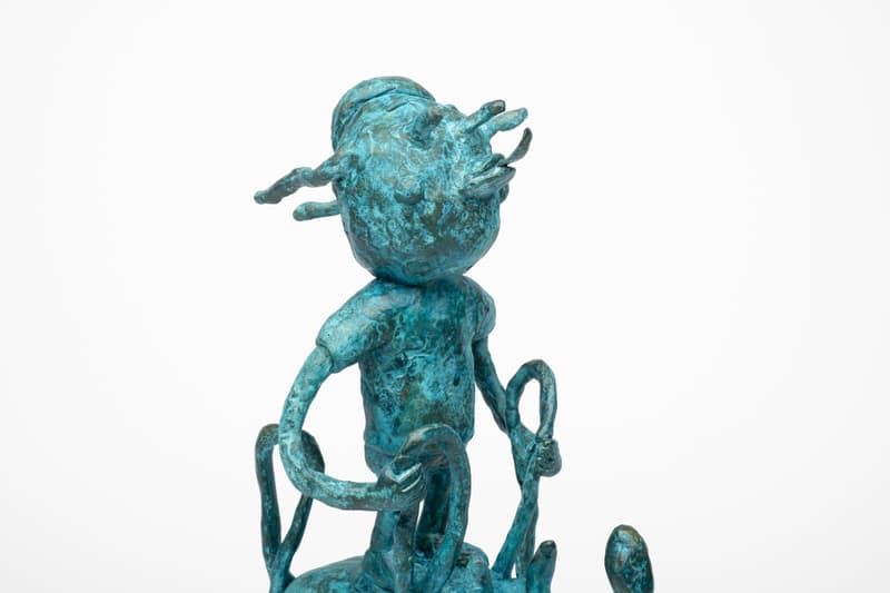 joakim ojanen case studyo boy with bff riding in the wind bronze blue edition sculpture artworks