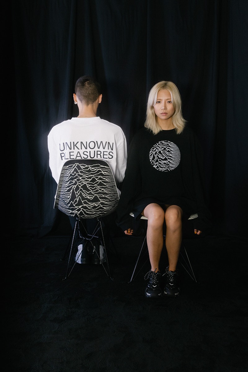 Joy Division by PLEASURES Collection Release Info Date Buy Lookbook Unknown Modernica side shell eiffel chairs