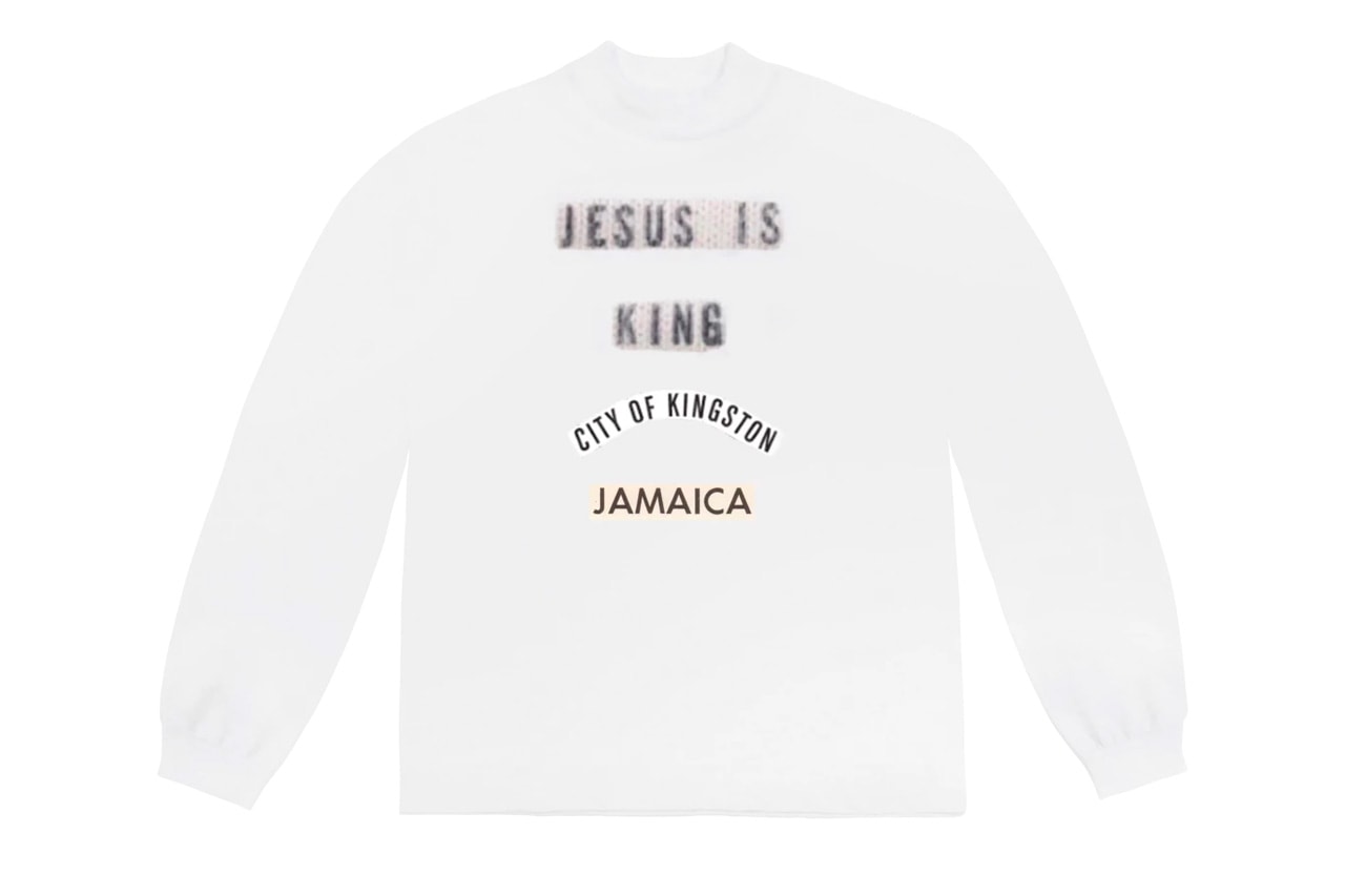 Kanye West 'Jesus Is King' Kingston Jamaica Sunday Service Merchandise release info drop date yeezy fabrics t-shirts longsleeves crewneck hat humming bird