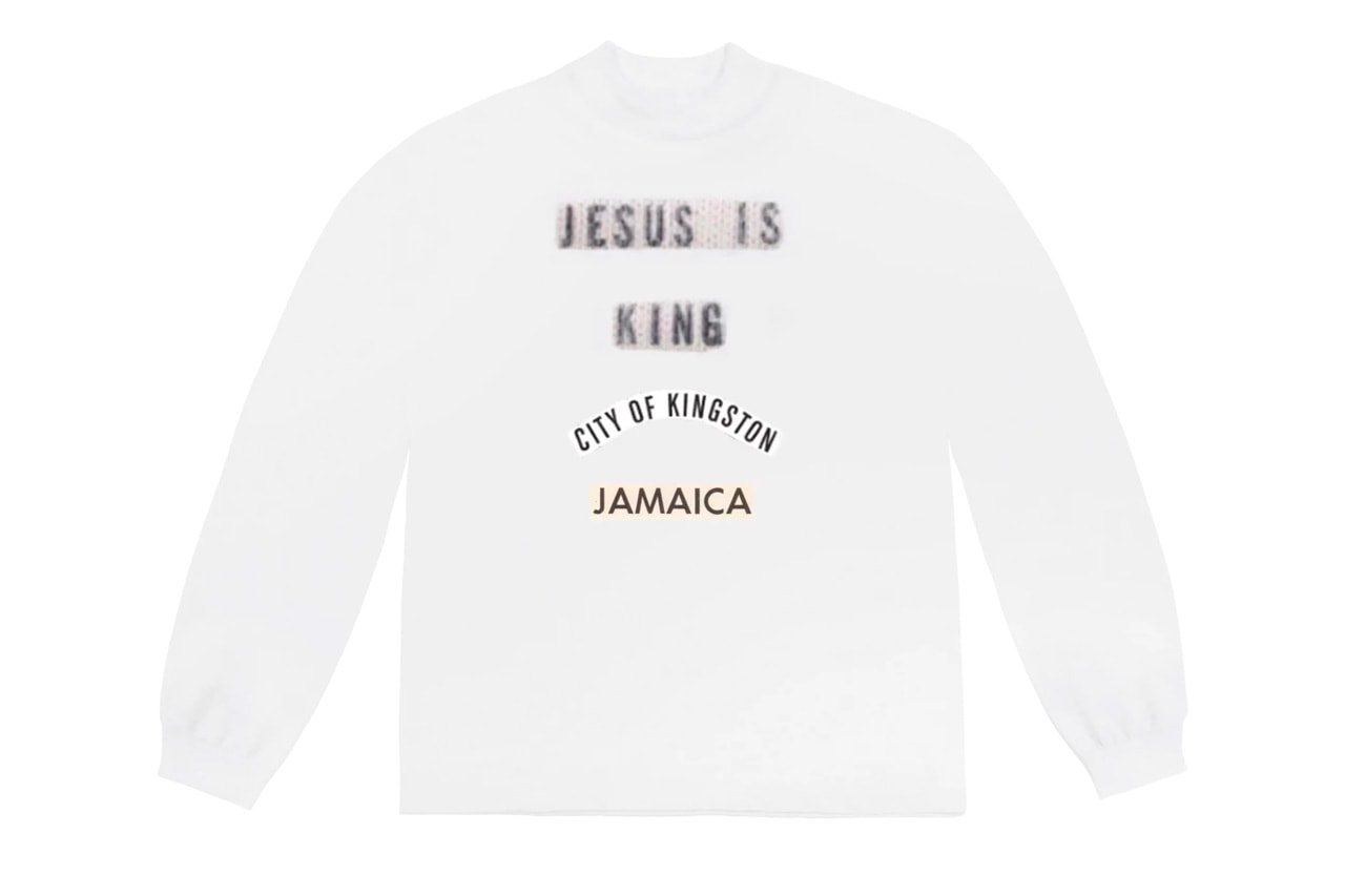 Kanye West 'Jesus Is King' Kingston Jamaica Sunday Service Merchandise release info drop date yeezy fabrics t-shirts longsleeves crewneck hat humming bird 