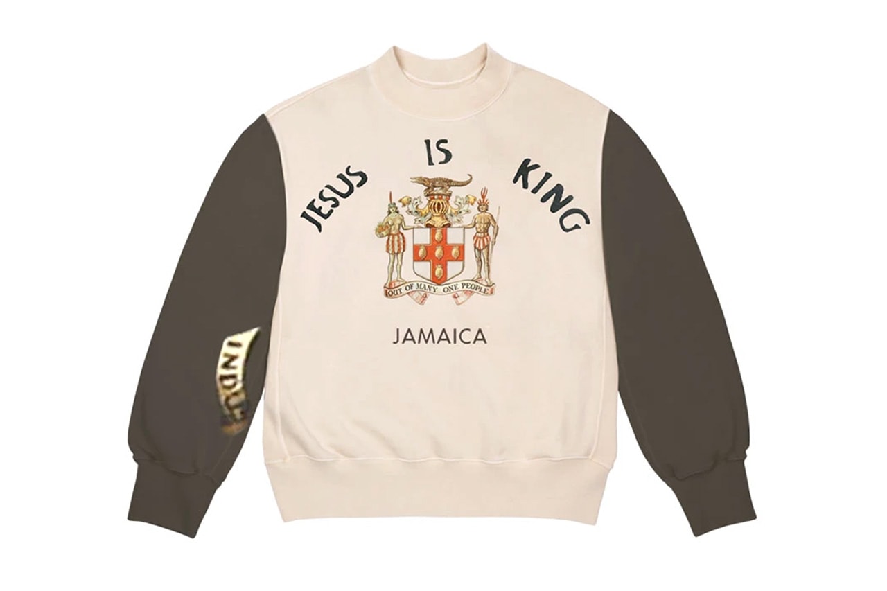 Kanye West 'Jesus Is King' Kingston Jamaica Sunday Service Merchandise release info drop date yeezy fabrics t-shirts longsleeves crewneck hat humming bird 