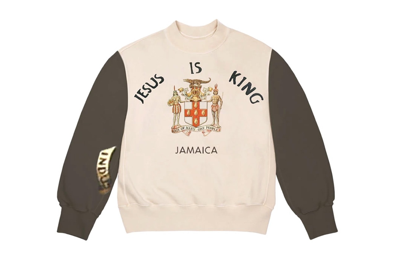 Kanye West 'Jesus Is King' Kingston Jamaica Sunday Service Merchandise release info drop date yeezy fabrics t-shirts longsleeves crewneck hat humming bird