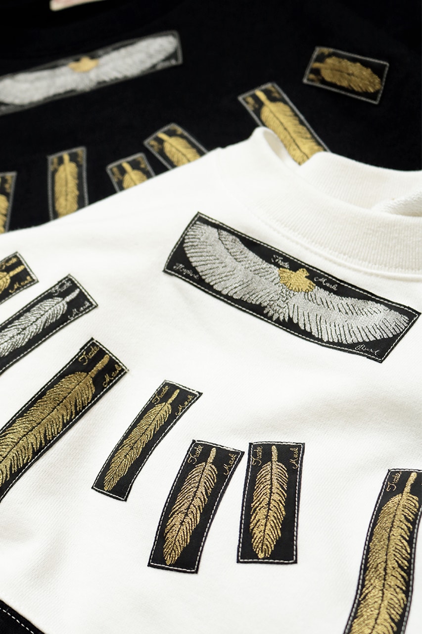 KAPITAL ECO Fleece Feather Jewel 2TONE Sweaters crewnecks sweatshirts kountry eagle feathers gold embroidery japanese fashion streetwear