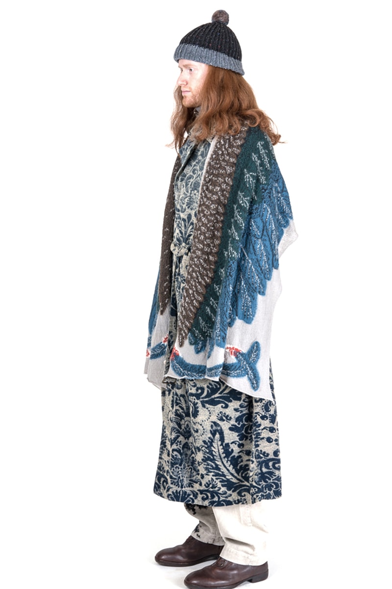KAPITAL Wool Otsuki Muffler Eagle feather scarf blanket warm fall winter 2019 collection japanese woven detailed artwork wings spread eagle