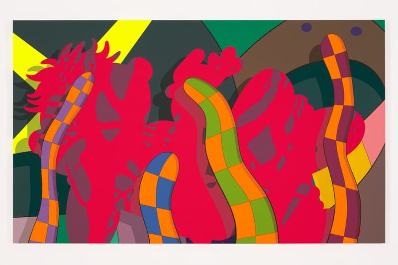 kaws he eats alone exhibition doha fire station museum qatar artworks paintings companion sculptures