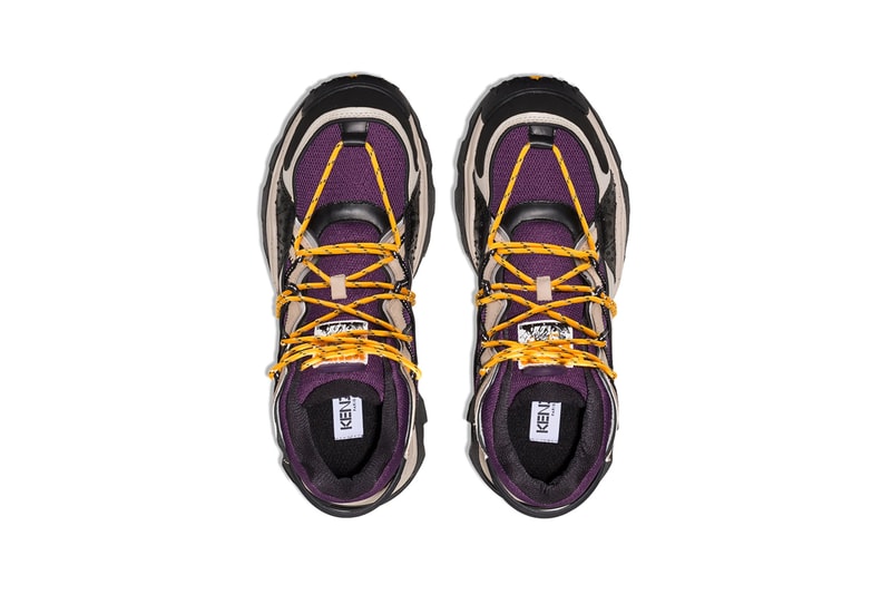 kenzo inka multicolored sneakers purple yellow orange black colorway release fall october 2019 leather overlays lace up front rope ties reflective details 