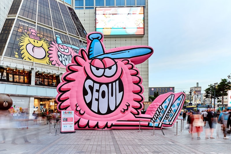 Кевин Лайонс Doota Mall Сеул Южная Корея произведения искусства инсталляции выставки сотрудничество товары одежда 