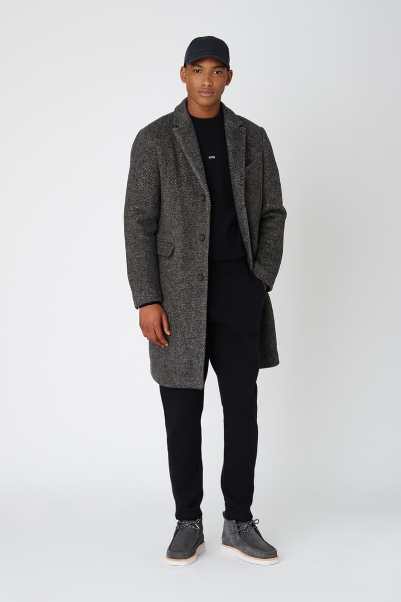 kith fall 2 collection lookbook delivery release date clarks collaboration mercer pant kimono blazer jacket combo knit adam sweatshirts ryan cable knit sweater snow wash corduroy double pocket hoodie laight jacket