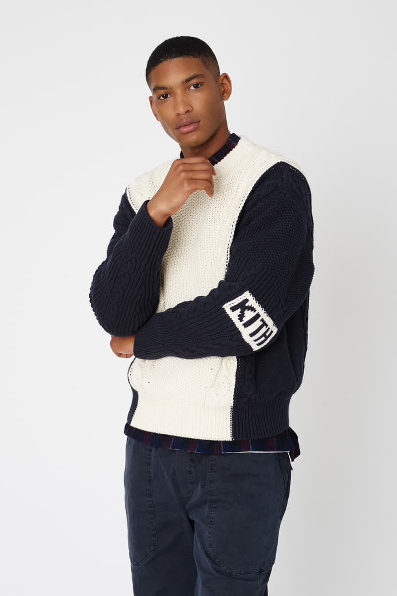 kith fall 2 collection lookbook delivery release date clarks collaboration mercer pant kimono blazer jacket combo knit adam sweatshirts ryan cable knit sweater snow wash corduroy double pocket hoodie laight jacket