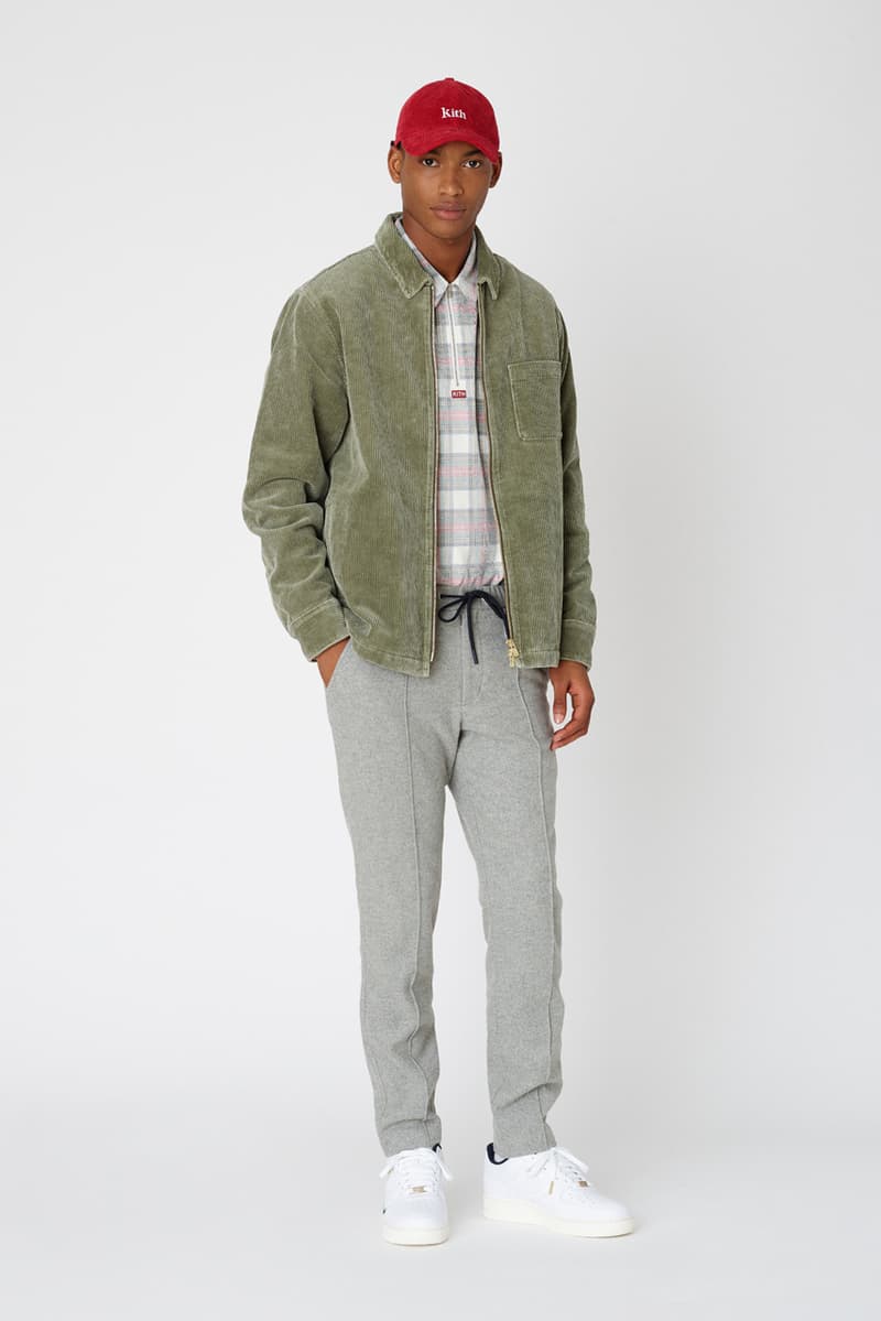 kith fall 2 collection lookbook delivery release date clarks collaboration mercer pant kimono blazer jacket combo knit adam sweatshirts ryan cable knit sweater snow wash corduroy double pocket hoodie laight jacket
