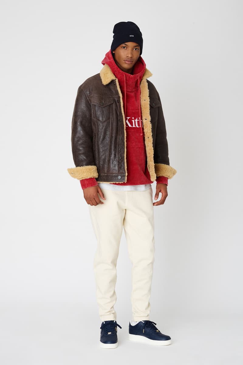 kith fall 2 collection lookbook delivery release date clarks collaboration mercer pant kimono blazer jacket combo knit adam sweatshirts ryan cable knit sweater snow wash corduroy double pocket hoodie laight jacket 