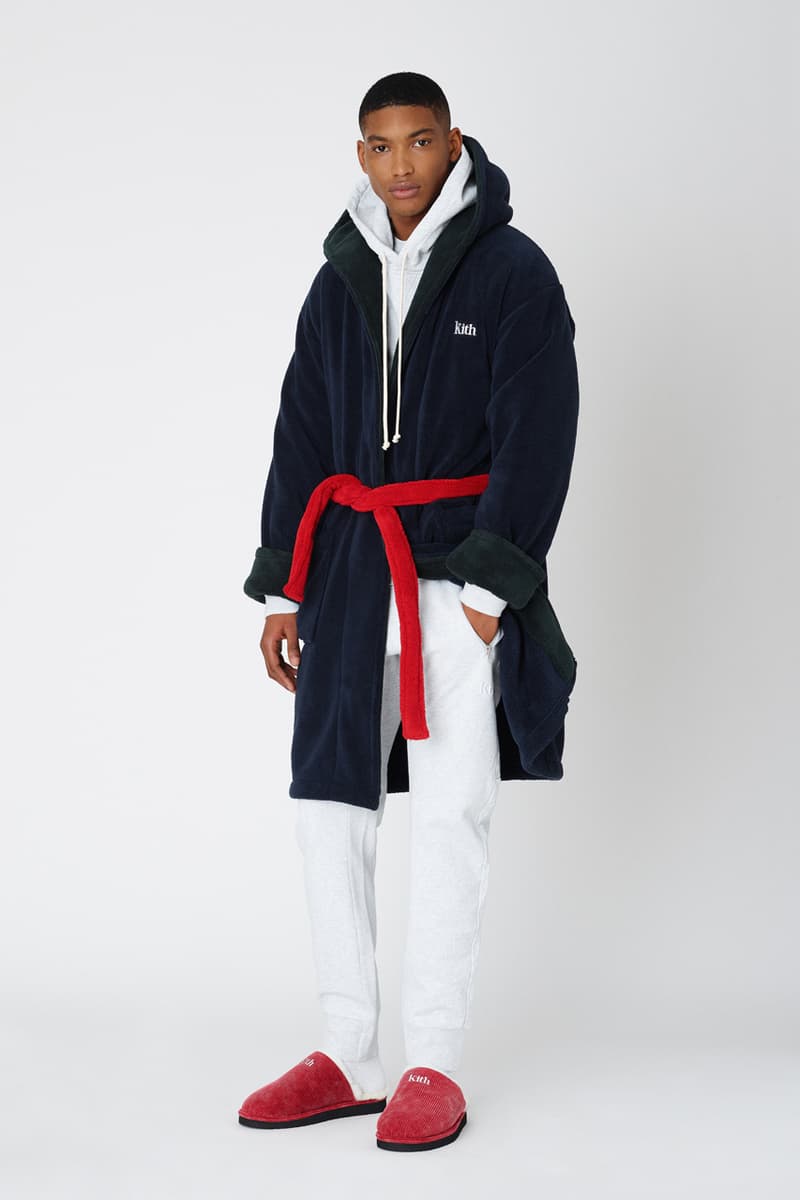 kith fall 2 collection lookbook delivery release date clarks collaboration mercer pant kimono blazer jacket combo knit adam sweatshirts ryan cable knit sweater snow wash corduroy double pocket hoodie laight jacket