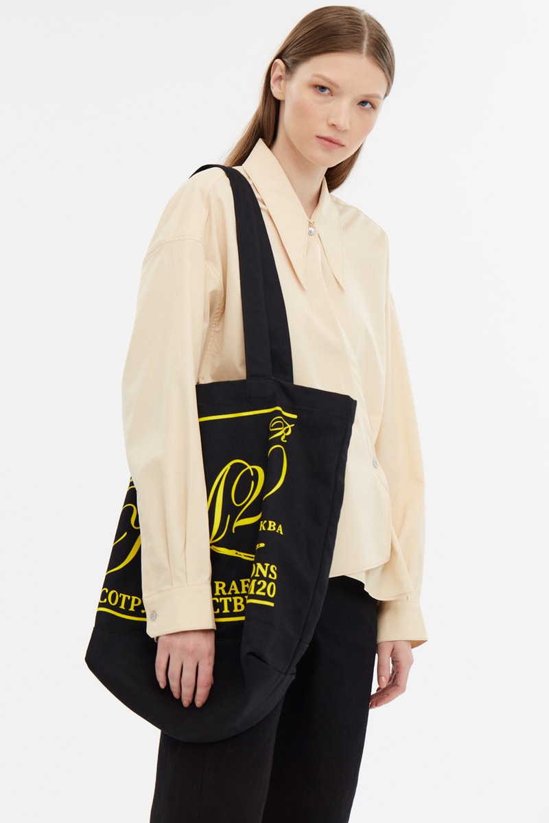 KM20 Raf Simons Capsule Collection Tote Bag Black Yellow Rose Flower В СОТРУДНИЧЕСТВЕ С КМ20 МОСКВА Moscow 