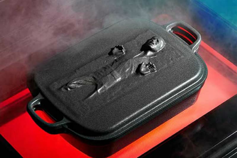Le Creuset Star Wars Cookware Collection Dutch Oven trivet mat pie bird roaster han solo info details pics pic picture pictures death star Millennium Falcon cocotte tatooine williams sonoma buy purchase cost retail where 2019