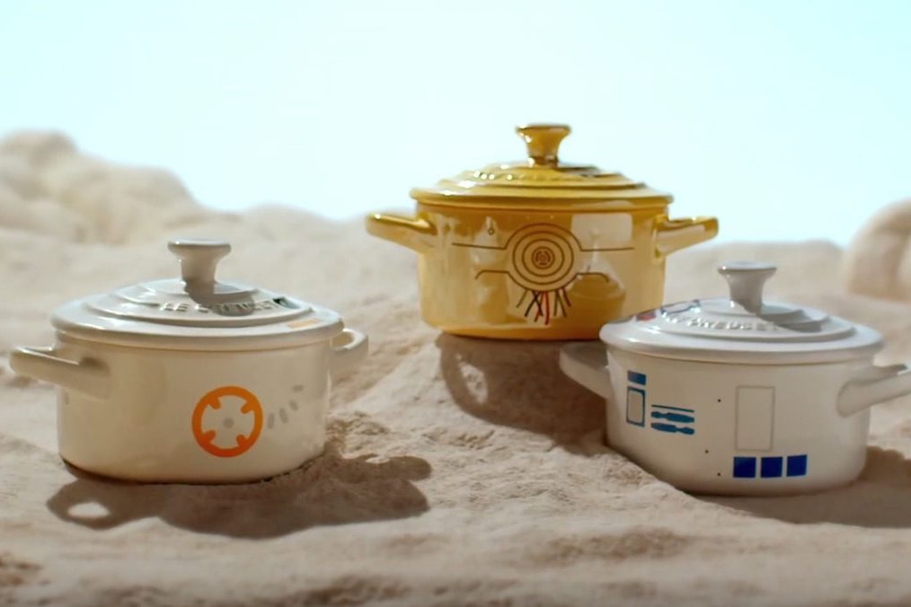 Le Creuset Star Wars Cookware Collection Dutch Oven trivet mat pie bird roaster han solo info details pics pic picture pictures death star Millennium Falcon cocotte tatooine williams sonoma buy purchase cost retail where 2019
