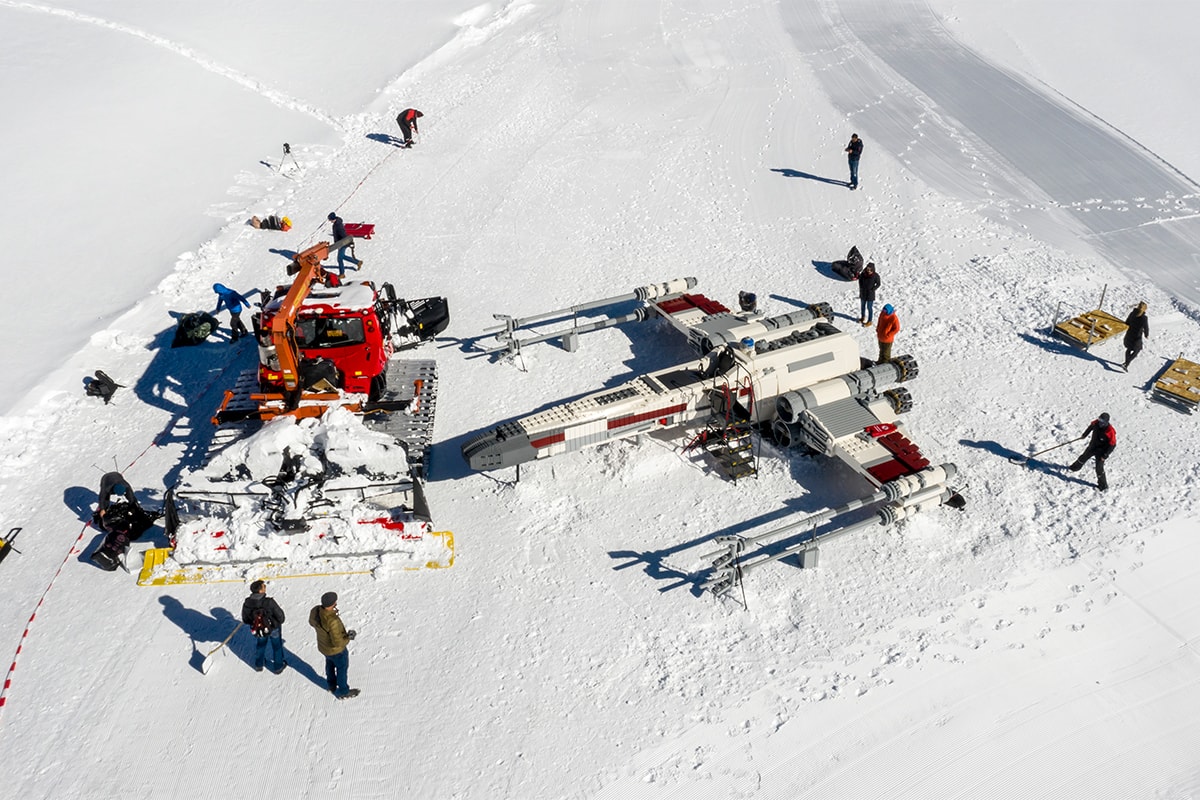 LEGO Life Sized X Wing Switzerland Installation 2 5 million bricks toys replica star wars 