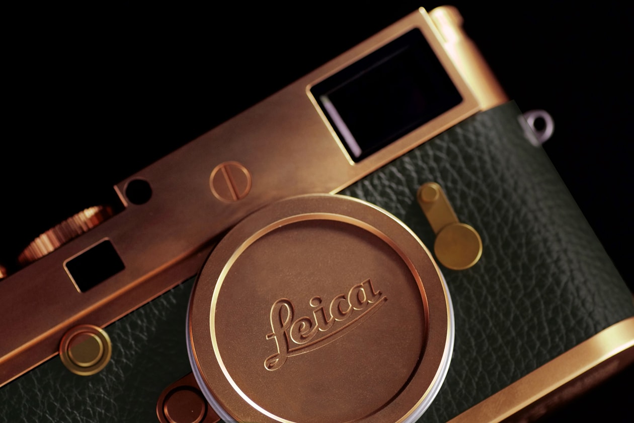 Leica M10-P SC Asset 17 Year Anniversary Release pure brass finish quiet shutter limited edition 30 units three inch touchscreen LCD low noise levels top drawings 24-megapixel full frame CMONS sensor rangefinder camera charcoal green leather