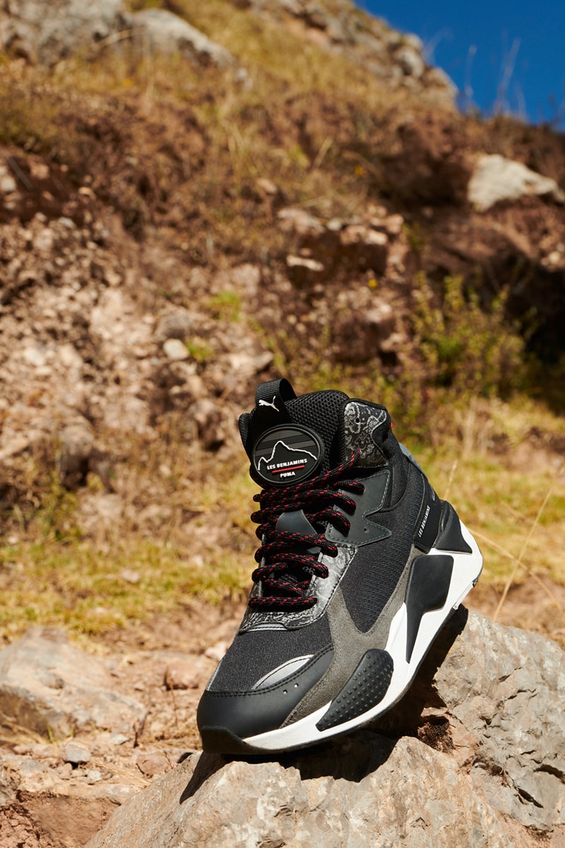 LES BENJAMINS Puma Hiking Collection Release Date cell alien rs-x mid thunder disc blaze storm sneakers footwear black red white blue grey