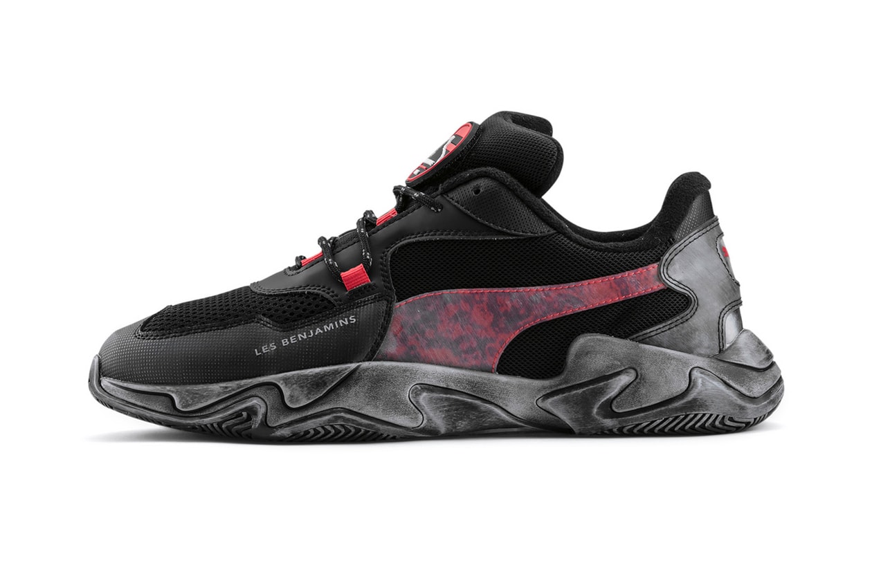 LES BENJAMINS Puma Hiking Collection Release Date cell alien rs-x mid thunder disc blaze storm sneakers footwear black red white blue grey
