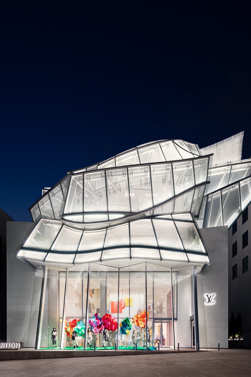 louis vuitton maison seoul store opening frank gehry architecture designer peter marino 