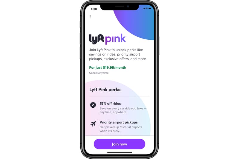 Lyft Announces New Monthly Membership Program, Lyft Pink
