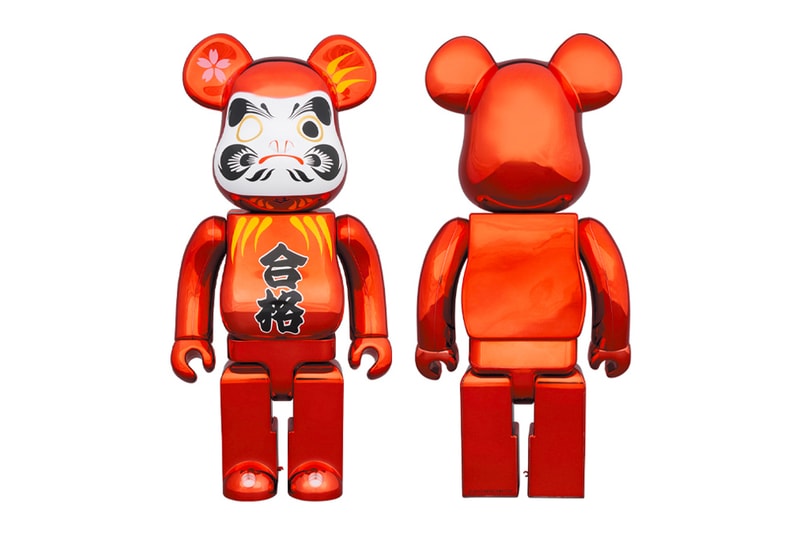 Medicom Toy BEARBRICK Daruma 400 100 skytree soramichi store figures toys novelties collectibles glossy plating GOUKAKU traditional japanese motif