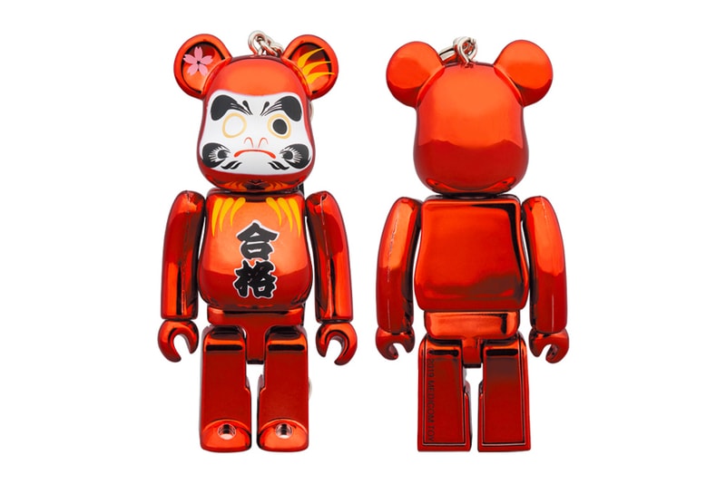 Medicom Toy BEARBRICK Daruma 400 100 skytree soramichi store figures toys novelties collectibles glossy plating GOUKAKU traditional japanese motif
