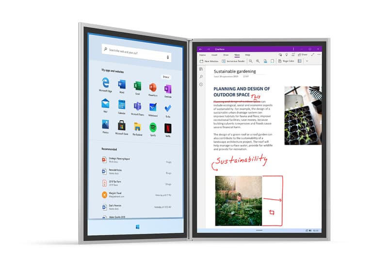 Microsoft Surface Event Recap Neo Duo Earbuds Laptop Tablet Dual Screen Windows 10X Wonderbar Hinge Apple AirPods