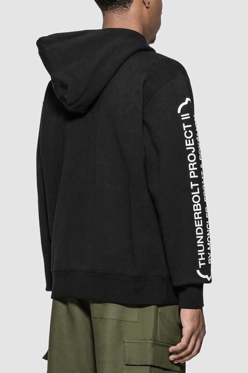 Moncler fragment design Pokemon Thunderbolt Project II Pikachu graphics logos down jacket hoodie t shirt tee genius hiroshi fujiwara