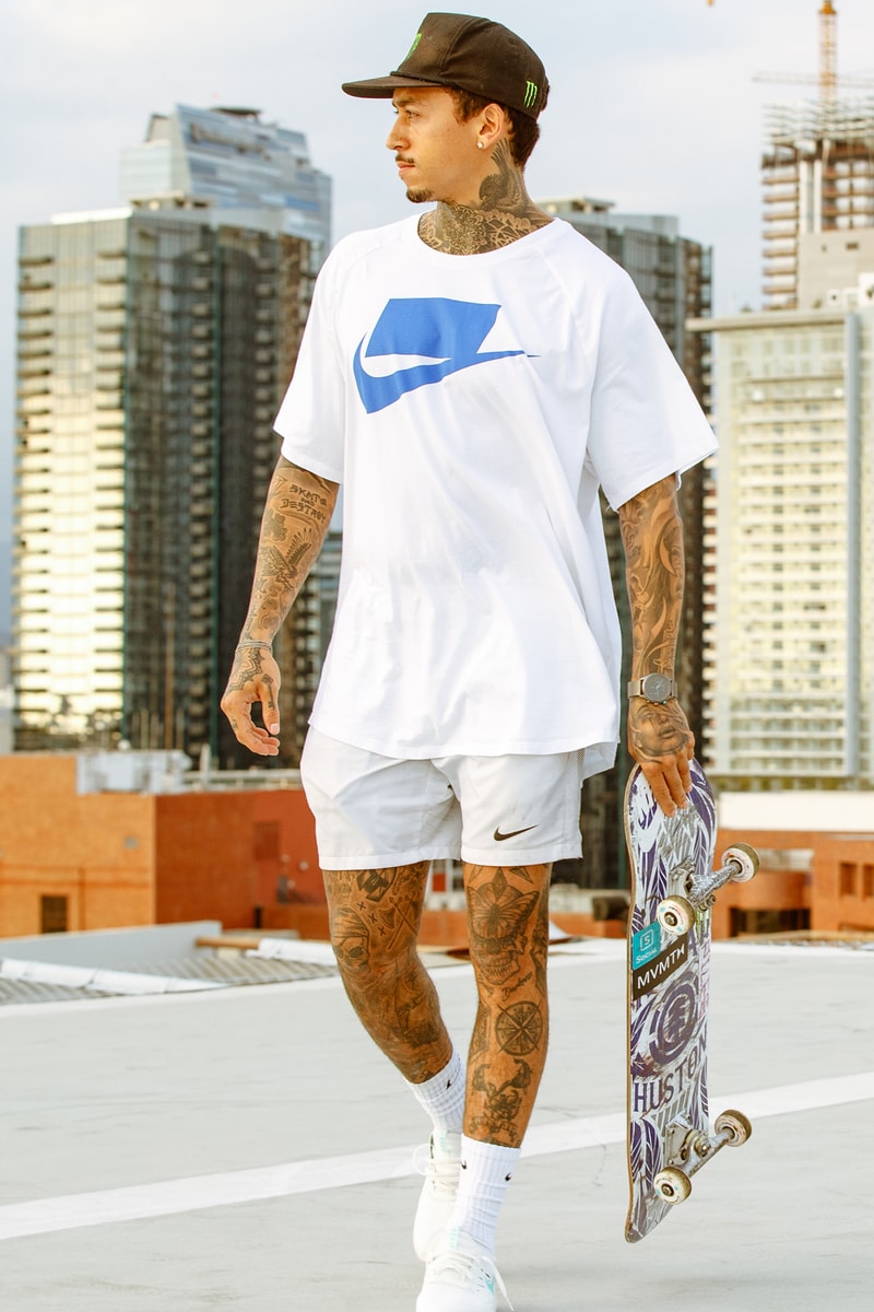 MVMT Nyjah Huston Signature Watch Collaboration The Run Down gunmetal steal pebbled asphalt leather interchangeable link mesh strap water resistant 40mm size chronography asphalt Nyjah's tattoos symbols