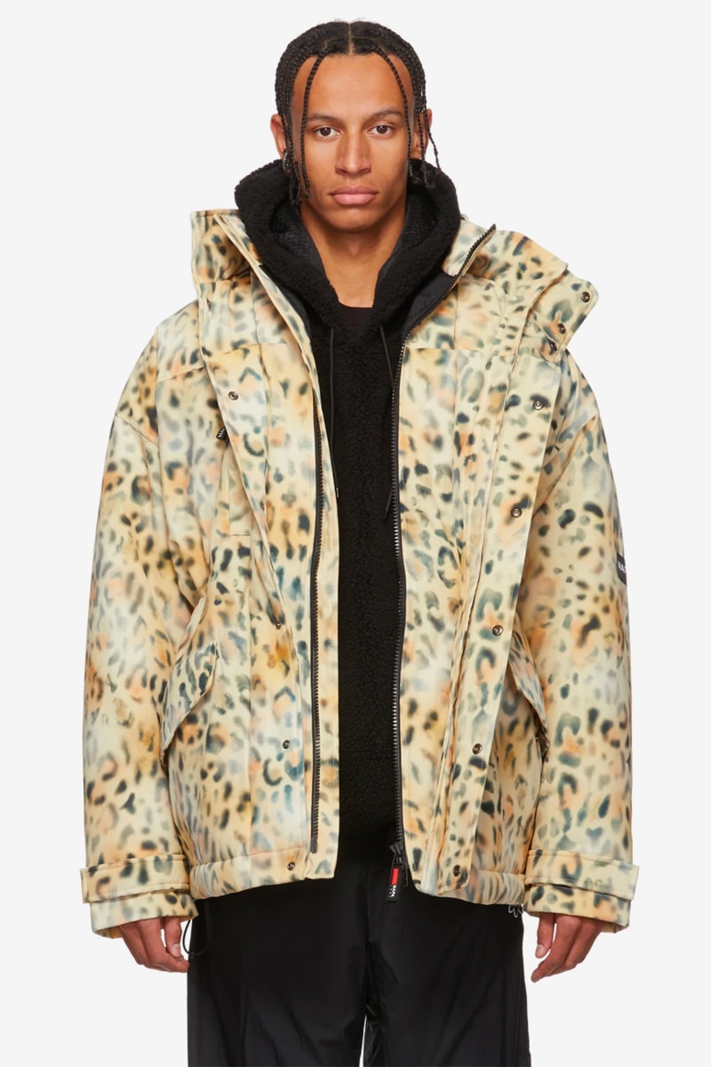 NAPA by Martine Rose Beige Black A Jag Jacket Striped Fleece Button Up Jacket Blue Check Stewart fall winter 2019 collection outerwear fur deconstructed