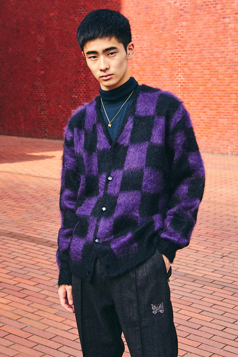 NEEDLES Fall Winter 2019 Neo Tora Editorial Mohair cardigans keizo shimizu nepenthes vintage retro butterfly motif layers japanese