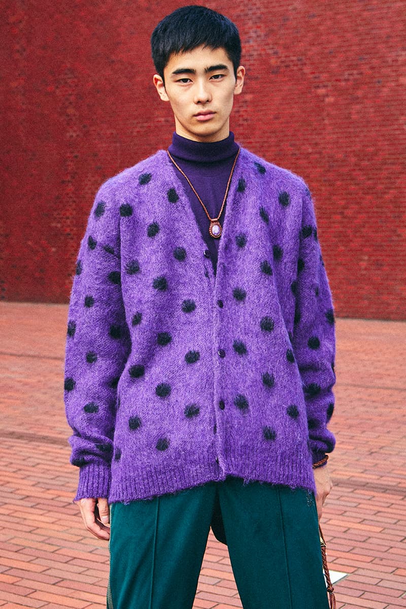 NEEDLES Fall Winter 2019 Neo Tora Editorial Mohair cardigans keizo shimizu nepenthes vintage retro butterfly motif layers japanese