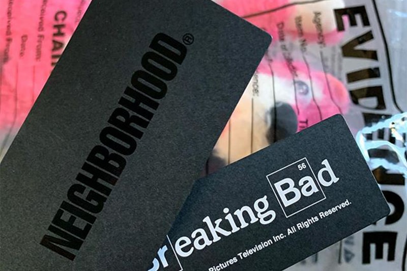 NEIGHBORHOOD Breaking Bad Collaboration Teaser shinsuke takizawa walter white heisenberg bryan cranston vince gilligan aaron paul jesse pinkman