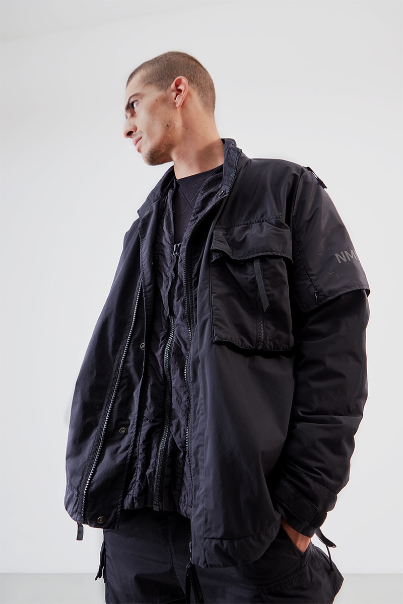 NemeN Fall/Winter 2019 Collection Lookbook First Look Garments Release Information Technical Italian Brand Innovative Research Utility Designs Outerwear Woven Jacquard Polyester Fabric With Augmented Reality Graphic SEVER AR