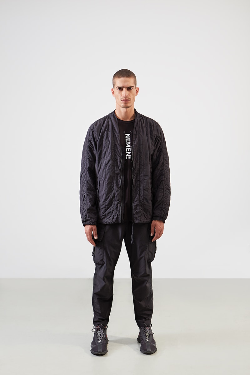 NemeN Fall/Winter 2019 Collection Lookbook First Look Garments Release Information Technical Italian Brand Innovative Research Utility Designs Outerwear Woven Jacquard Polyester Fabric With Augmented Reality Graphic SEVER AR