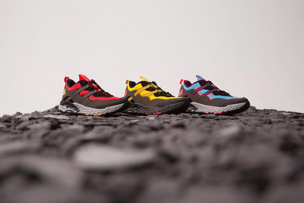 New Balance 850AT Outdoor All Terrain collection 850 silhouette lifestyle rugged stylish off-road outdoor trail inspired technology fit prime materializing Fresh Foam X cushioning Vibram canary yellow teal blue brown beige black colorways