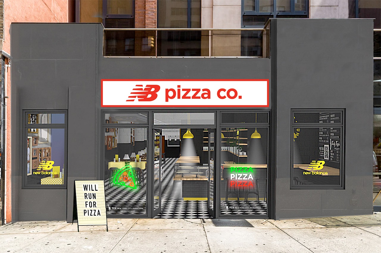 New Balance NB Pizza Co. Pizzeria NYC Slice Miles Running Runners Marathon Training Food Exclusive Drop Pop-up Activation Marketing Reward
