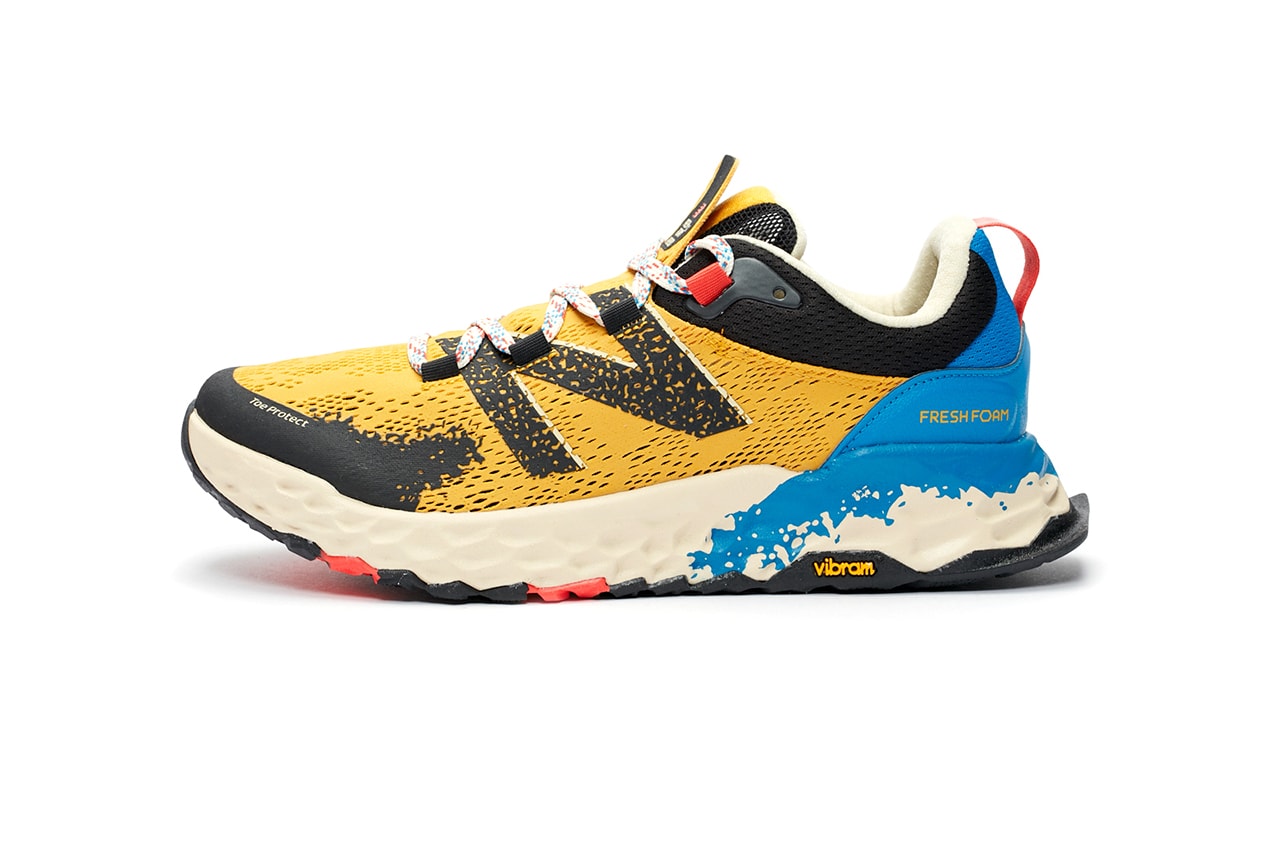 New Balance Trail Hierro V5 "Yellow" Release Information Sneakersnstuff Launch Hiking Sneaker Trainer Synthetic Mesh Upper Fresh Foam Vibram Sole Unit Toe Protect