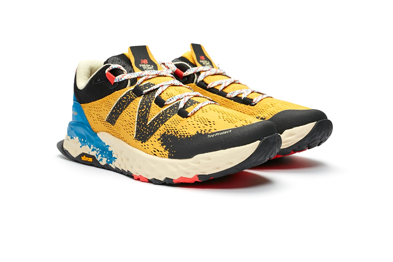 New Balance Trail Hierro V5 "Yellow" Release Information Sneakersnstuff Launch Hiking Sneaker Trainer Synthetic Mesh Upper Fresh Foam Vibram Sole Unit Toe Protect