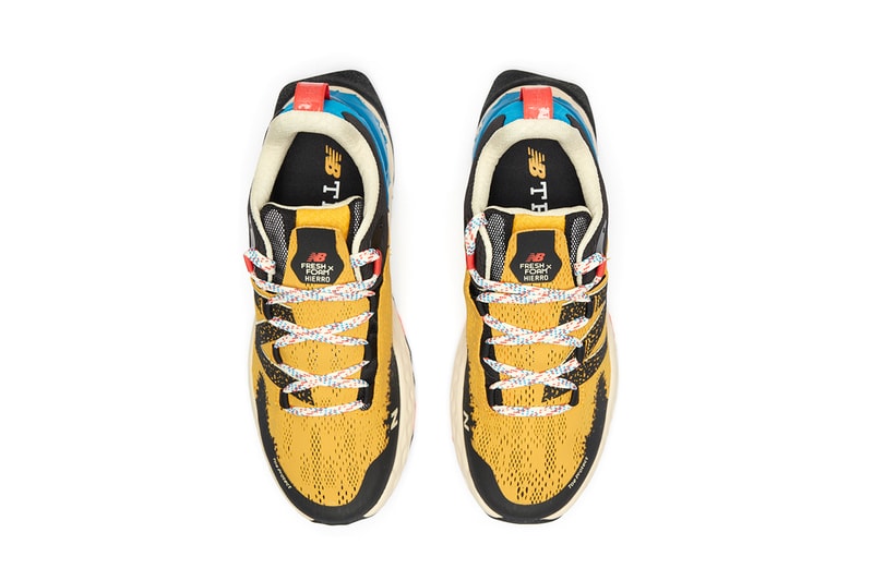 New Balance Trail Hierro V5 "Yellow" Release Information Sneakersnstuff Launch Hiking Sneaker Trainer Synthetic Mesh Upper Fresh Foam Vibram Sole Unit Toe Protect